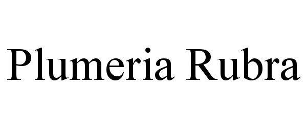 Trademark Logo PLUMERIA RUBRA