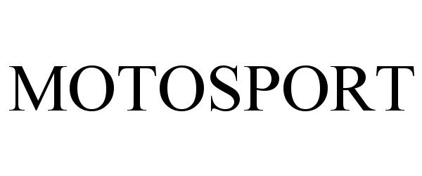 Trademark Logo MOTOSPORT