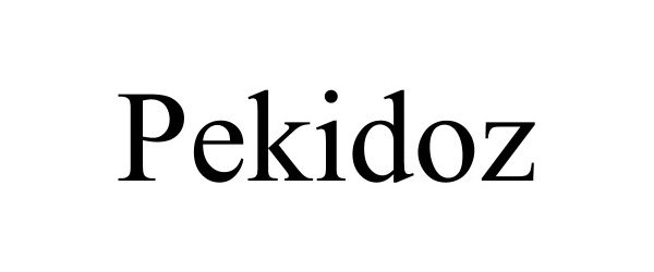 Trademark Logo PEKIDOZ