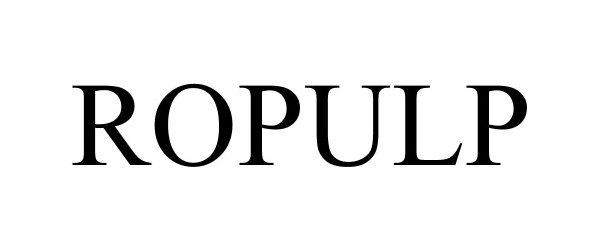 Trademark Logo ROPULP