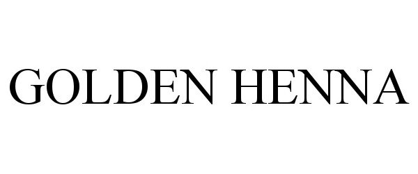 Trademark Logo GOLDEN HENNA
