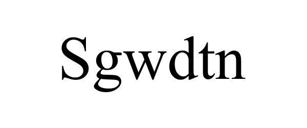 Trademark Logo SGWDTN