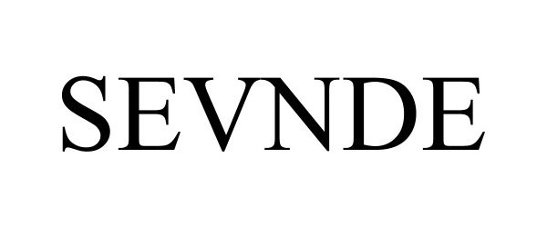 Trademark Logo SEVNDE