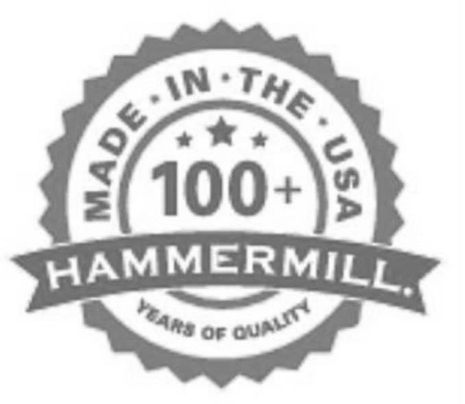 Trademark Logo MADE IN THE USA 100+ HAMMERMILL. YEARS OF QUALITY