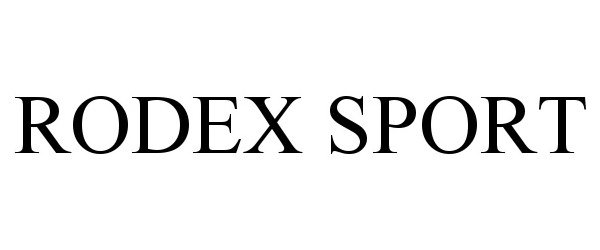 Trademark Logo RODEX SPORT