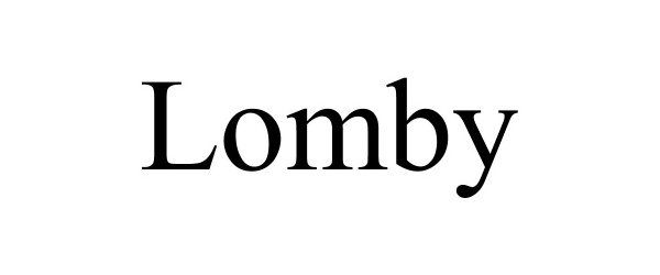 Trademark Logo LOMBY