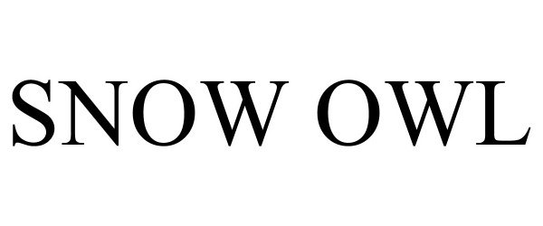 Trademark Logo SNOW OWL