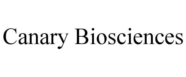 Trademark Logo CANARY BIOSCIENCES