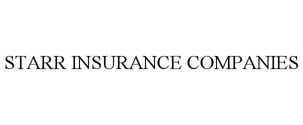 Trademark Logo STARR INSURANCE COMPANIES