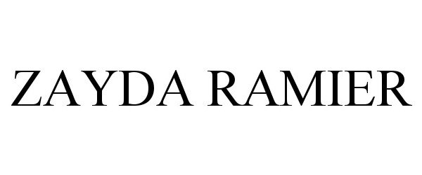 Trademark Logo ZAYDA RAMIER