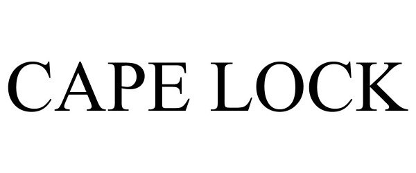 Trademark Logo CAPE LOCK