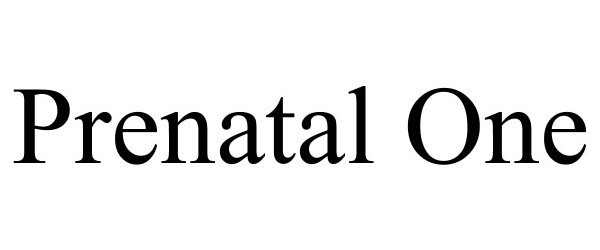Trademark Logo PRENATAL ONE
