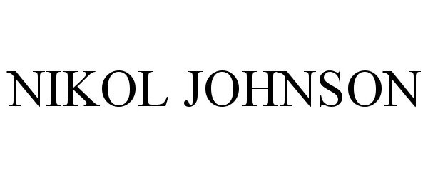 Trademark Logo NIKOL JOHNSON