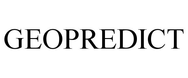 Trademark Logo GEOPREDICT