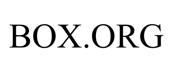 Trademark Logo BOX.ORG
