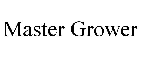 Trademark Logo MASTER GROWER