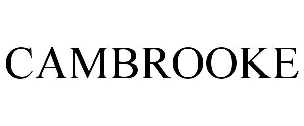 Trademark Logo CAMBROOKE