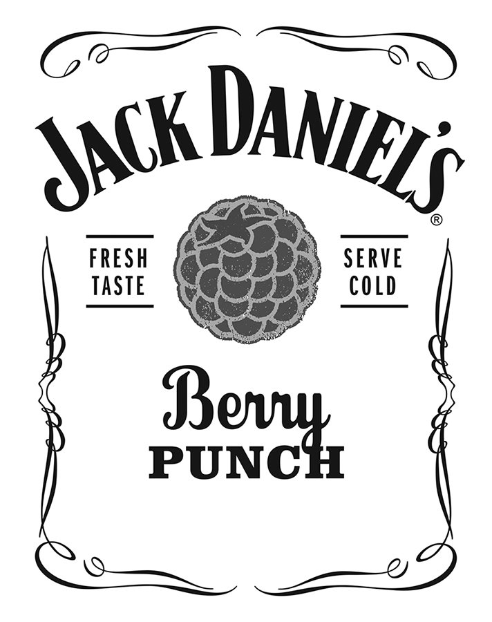  JACK DANIEL'S FRESH TASTE SERVE COLD BERRY PUNCH