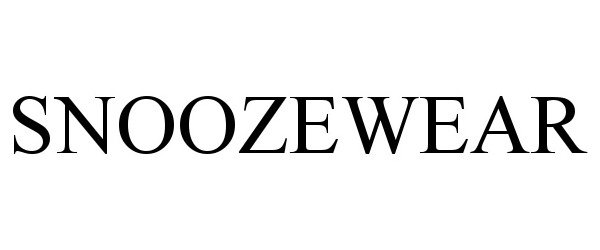 Trademark Logo SNOOZEWEAR