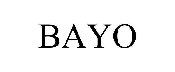 Trademark Logo BAYO