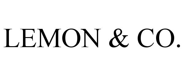 Trademark Logo LEMON & CO.