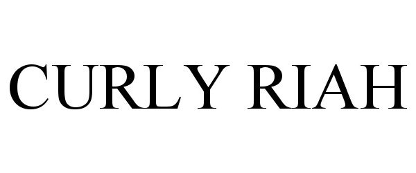Trademark Logo CURLY RIAH