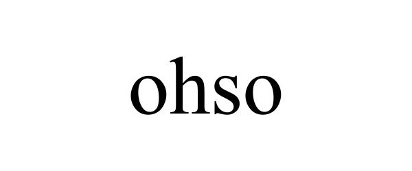 Trademark Logo OHSO