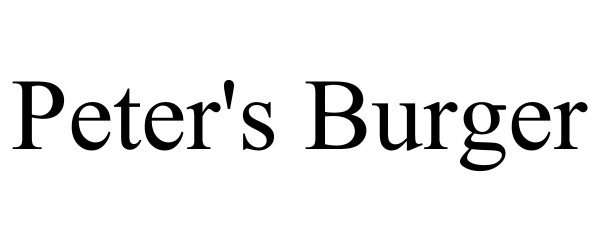  PETER'S BURGER
