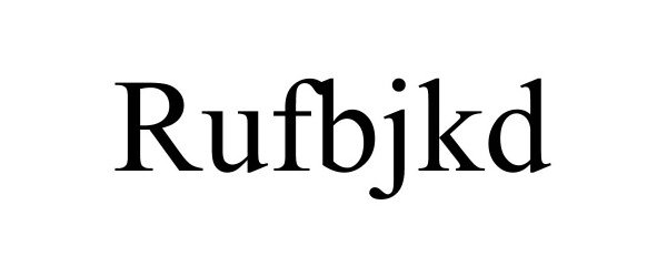 Trademark Logo RUFBJKD
