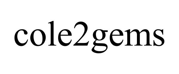 Trademark Logo COLE2GEMS