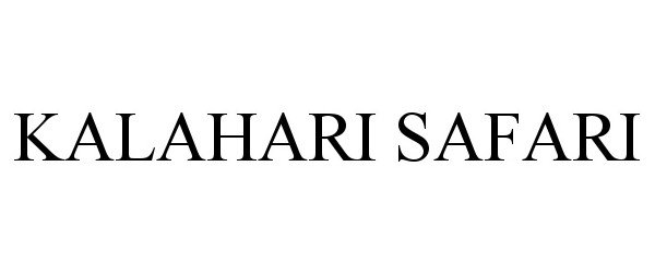 Trademark Logo KALAHARI SAFARI