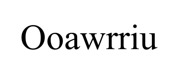 Trademark Logo OOAWRRIU