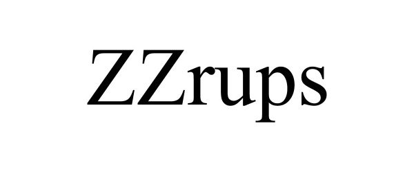 Trademark Logo ZZRUPS
