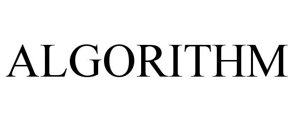 Trademark Logo ALGORITHM