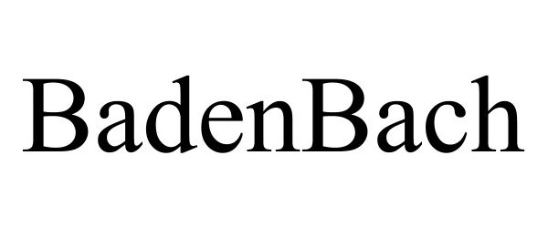 Trademark Logo BADENBACH