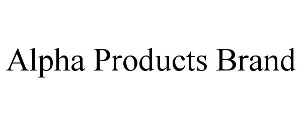  ALPHA PRODUCTS BRAND