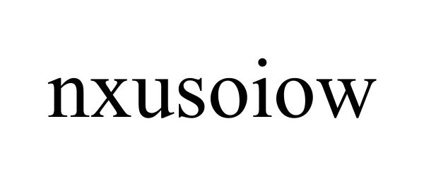 Trademark Logo NXUSOIOW