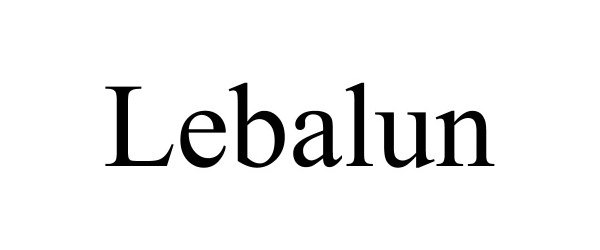 Trademark Logo LEBALUN