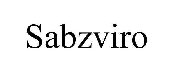 Trademark Logo SABZVIRO