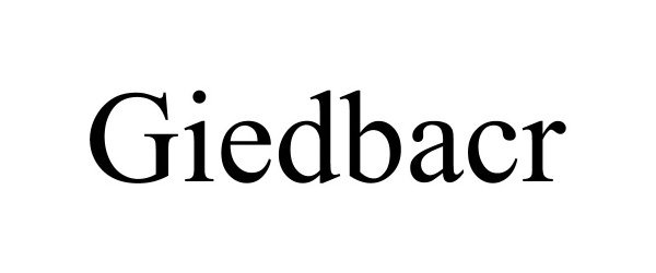 Trademark Logo GIEDBACR