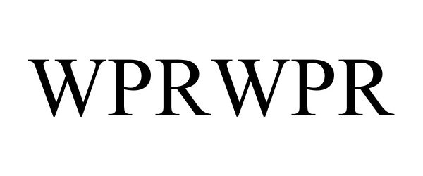 Trademark Logo WPRWPR