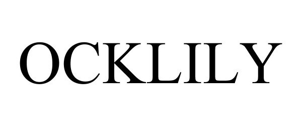 Trademark Logo OCKLILY