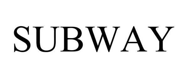 Trademark Logo SUBWAY