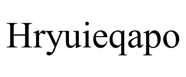 Trademark Logo HRYUIEQAPO