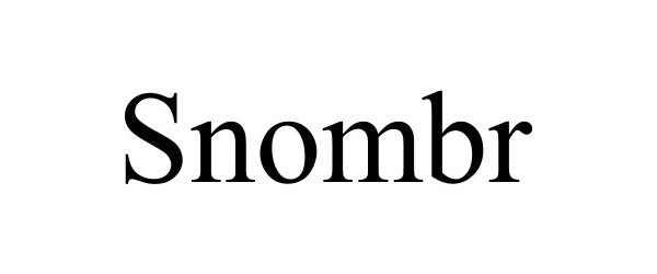 Trademark Logo SNOMBR