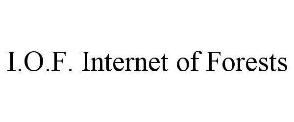 Trademark Logo I.O.F. INTERNET OF FORESTS
