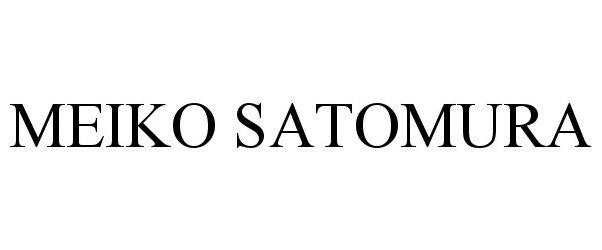 Trademark Logo MEIKO SATOMURA