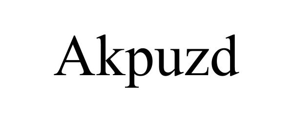 Trademark Logo AKPUZD