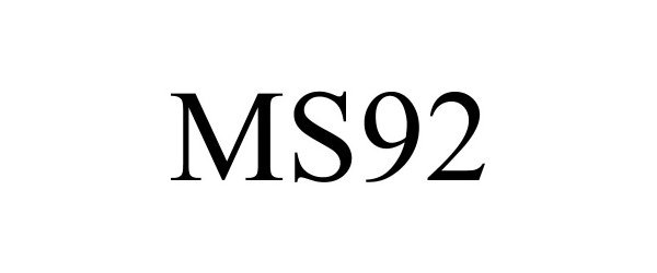 Trademark Logo MS92