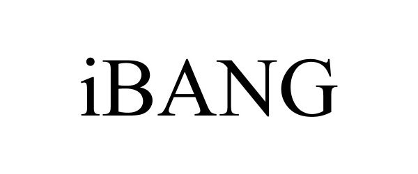 Trademark Logo IBANG